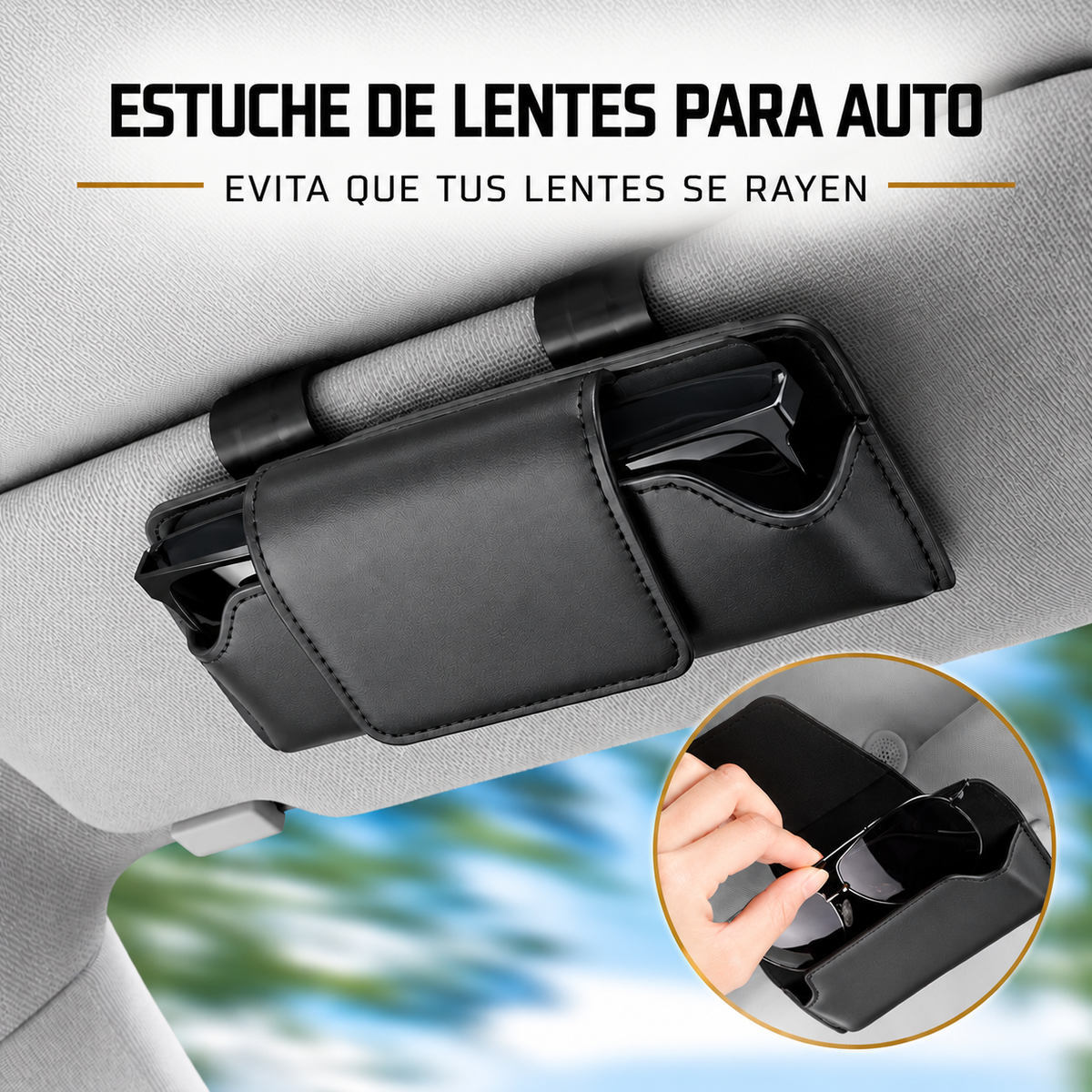 Estuche de lentes para auto